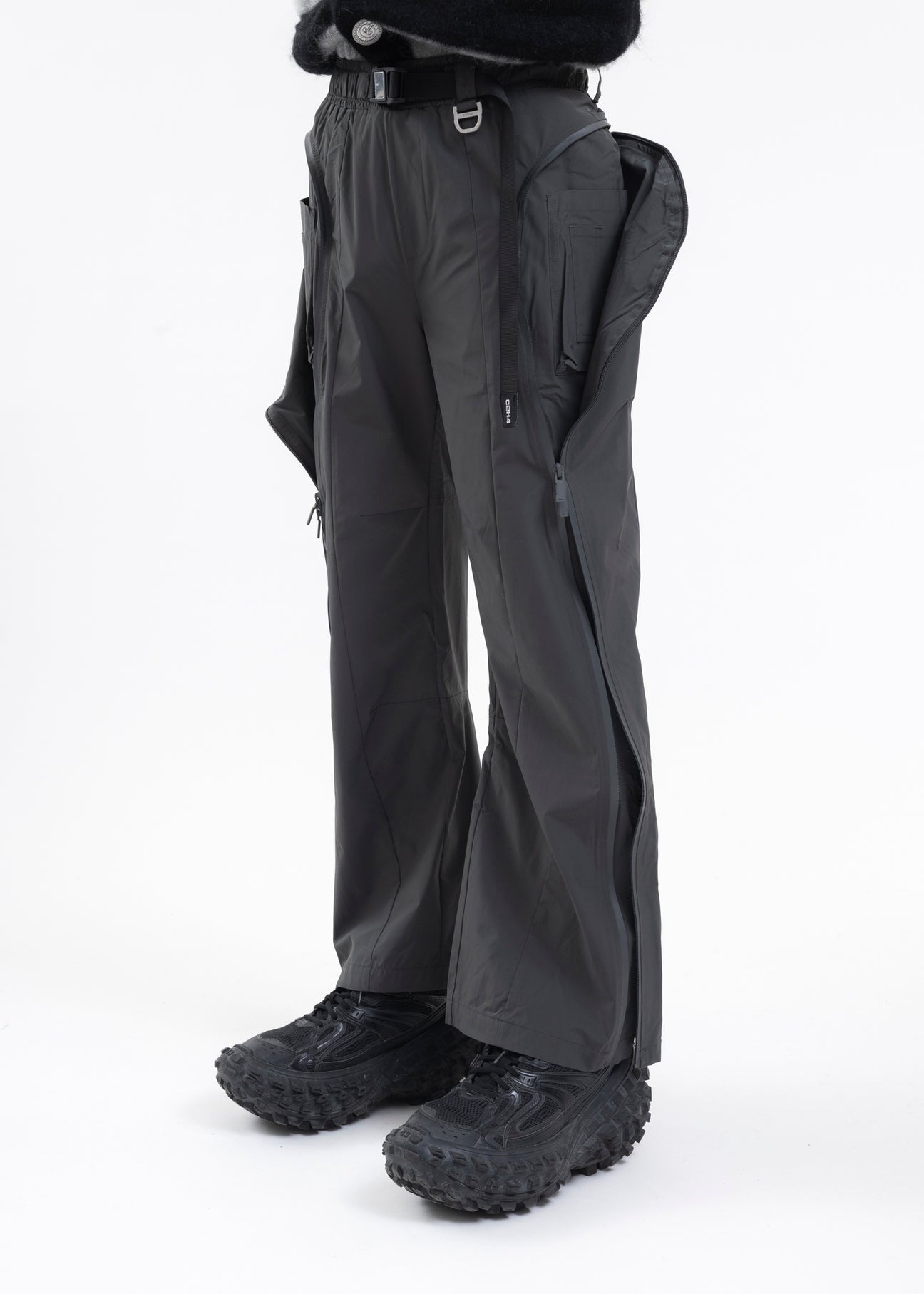 GREY STEREOSCOPIC ZIPPERED SKI PANTS - 2