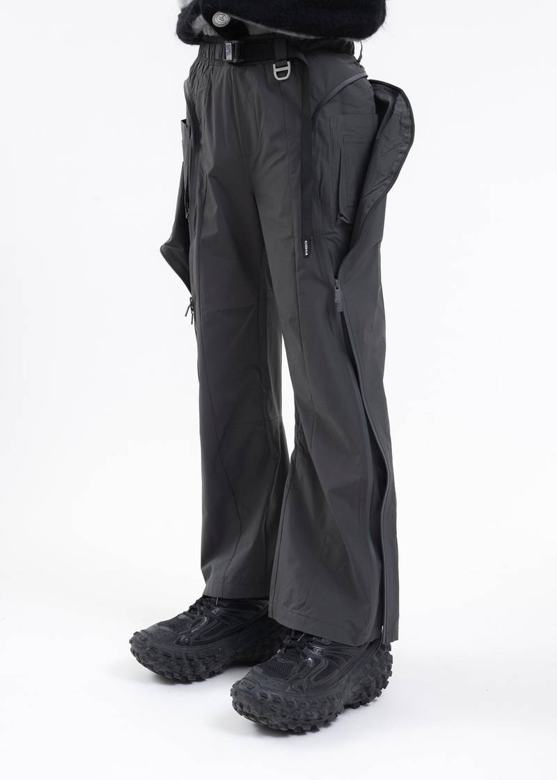 GREY STEREOSCOPIC ZIPPERED SKI PANTS 2