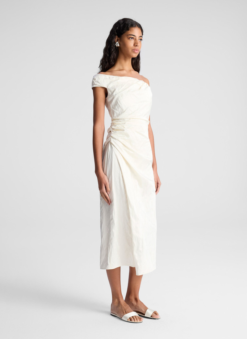 Camille Off Shoulder Satin Dress 4