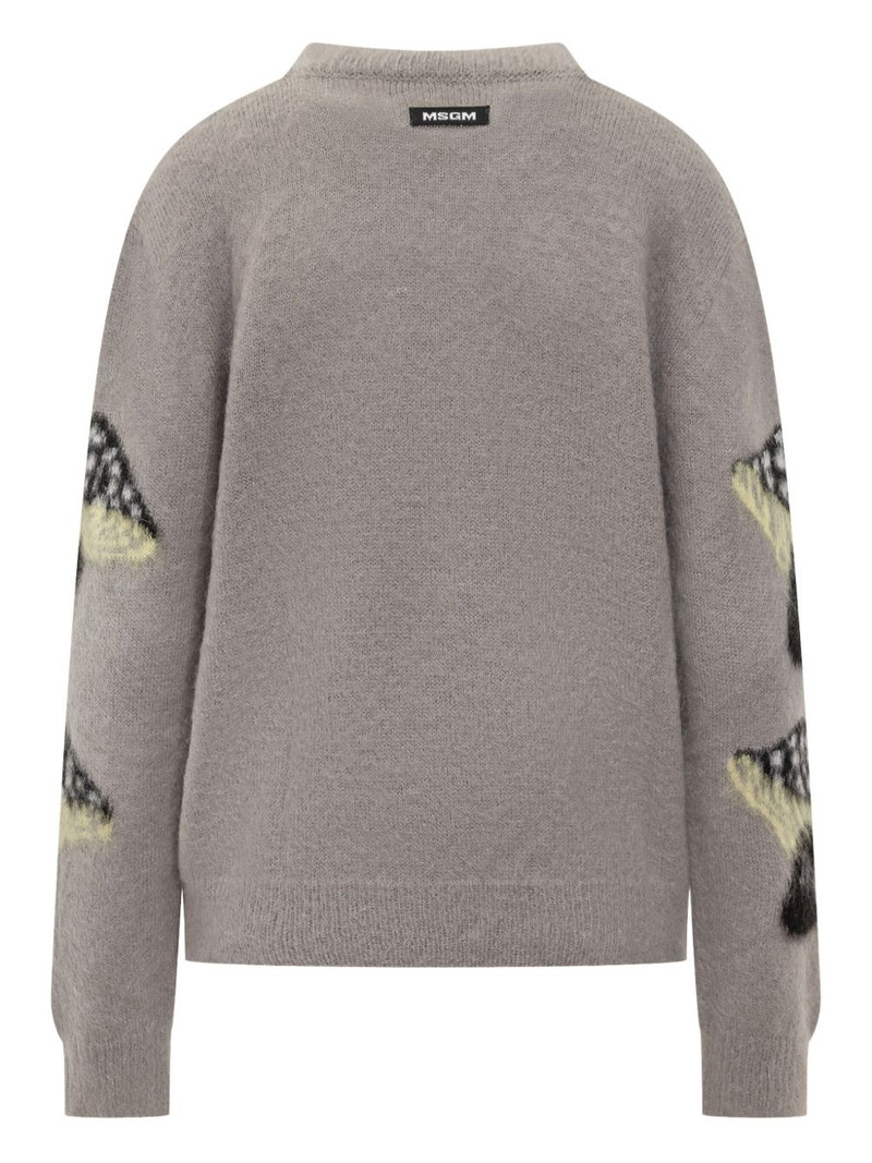 MSGM mushroom-intarsia sweater outlook