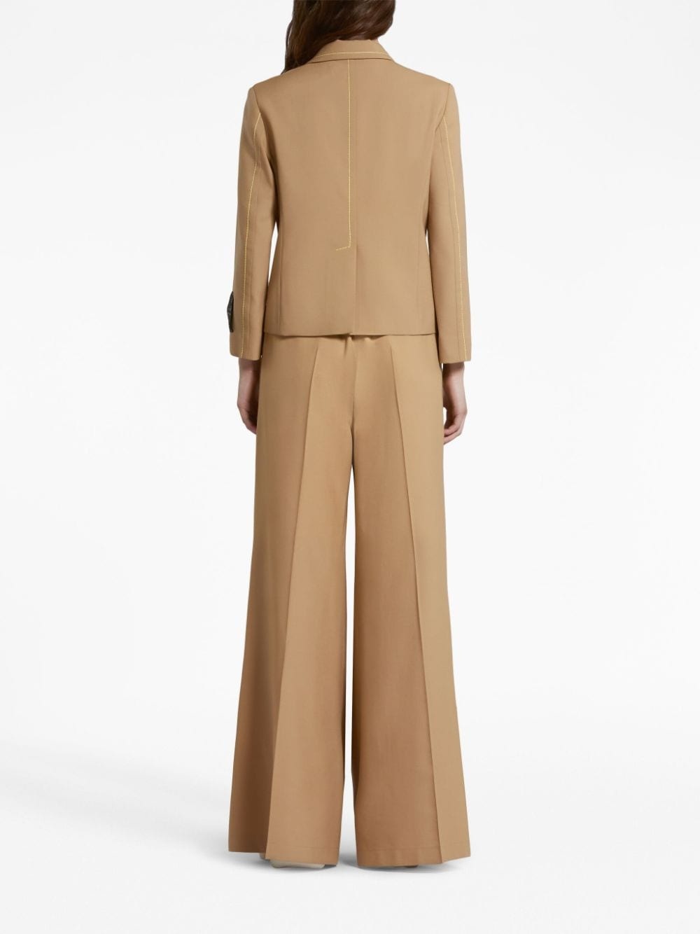 logo-print palazzo trousers - 3