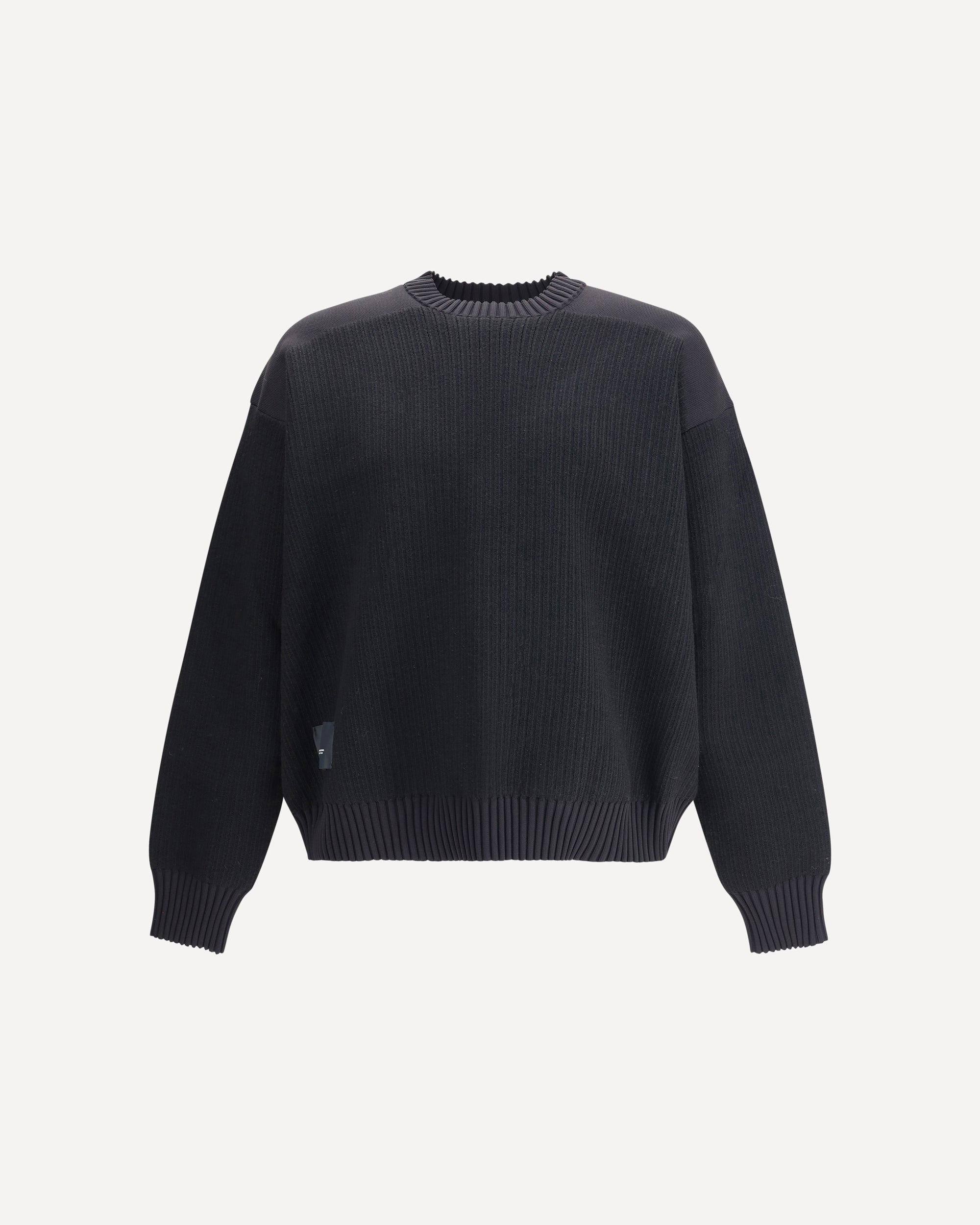 Wool padded crew Sweater - 1