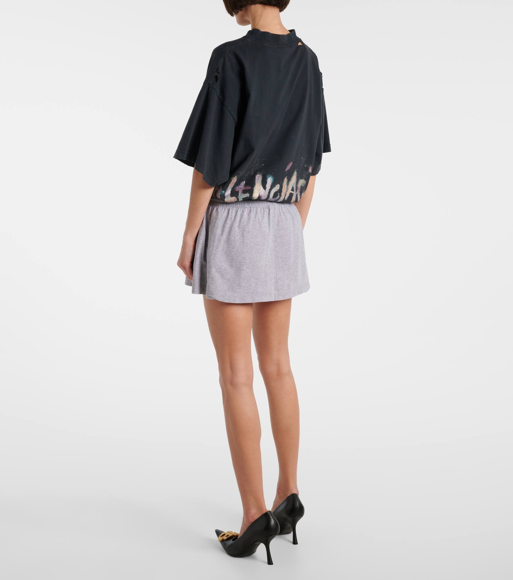 Laurel cotton jersey miniskirt - 3