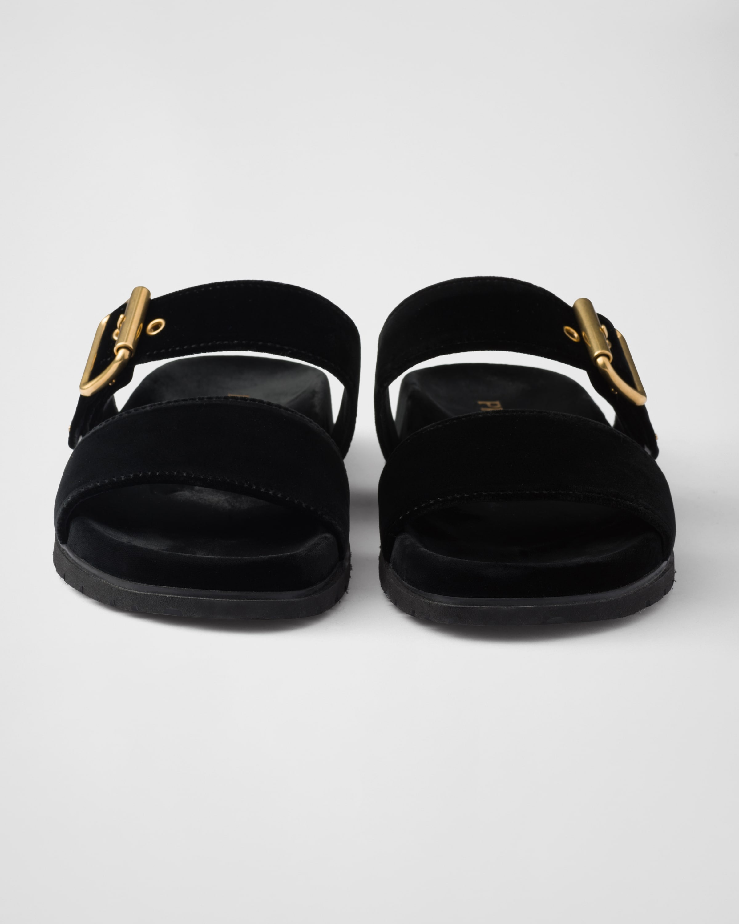 靴 PRADA Velvet Mules Velvet mules Prada Blue size 38 IT in Velvet - 56593550