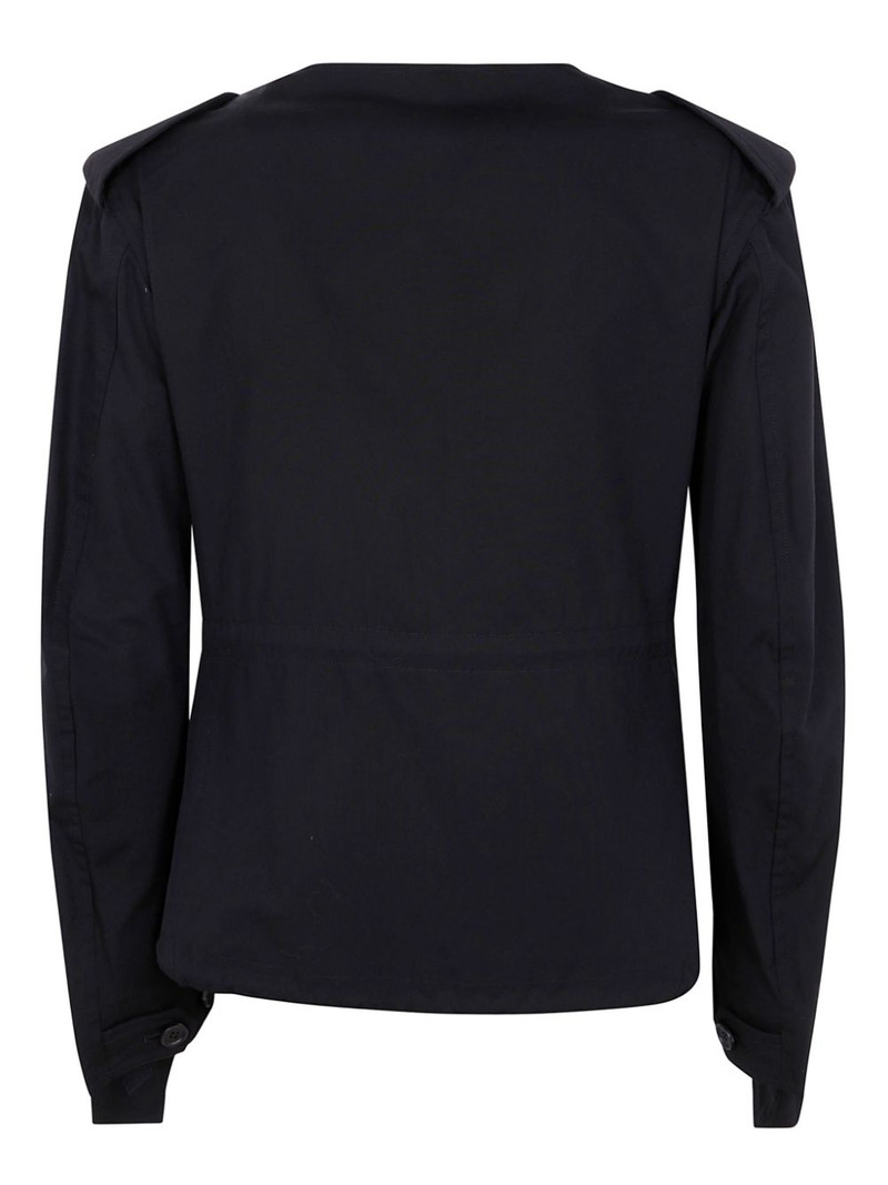 Yohji Yamamoto collarless fitted jacket outlook
