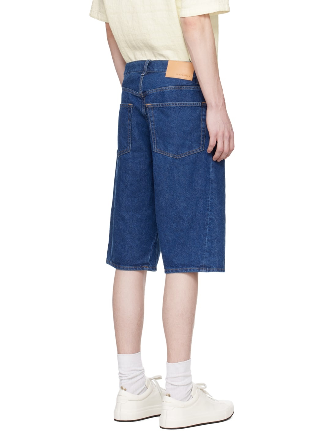 Blue Twist Denim Shorts - 3