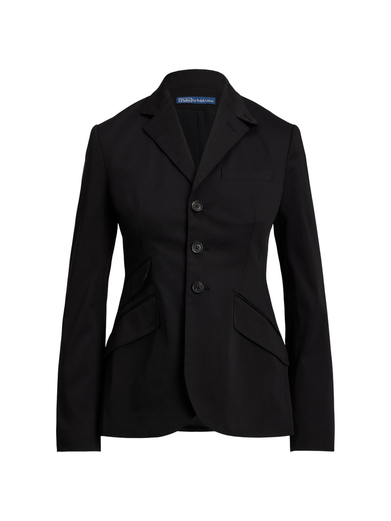 Women's Slim-Fit Single-Breasted Woven Blazer - Polo Black 1