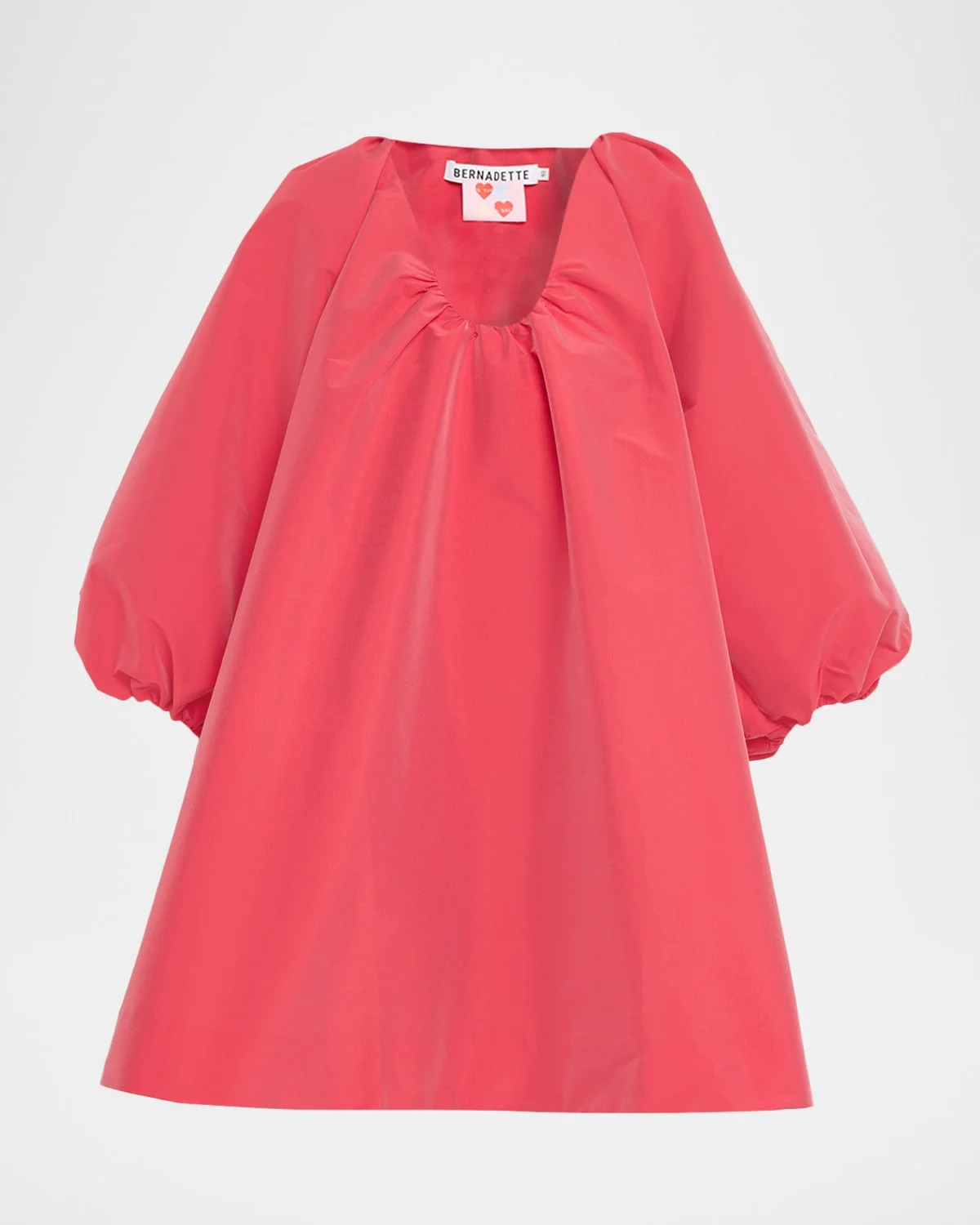 George Gathered Taffeta Mini Dress - 1