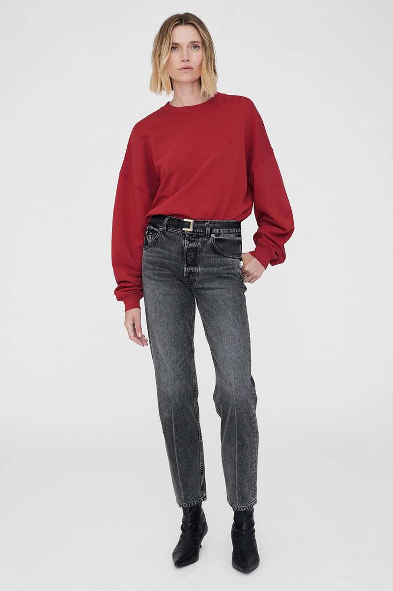 ANINE BING Miles Sweatshirt - Washed Red outlook