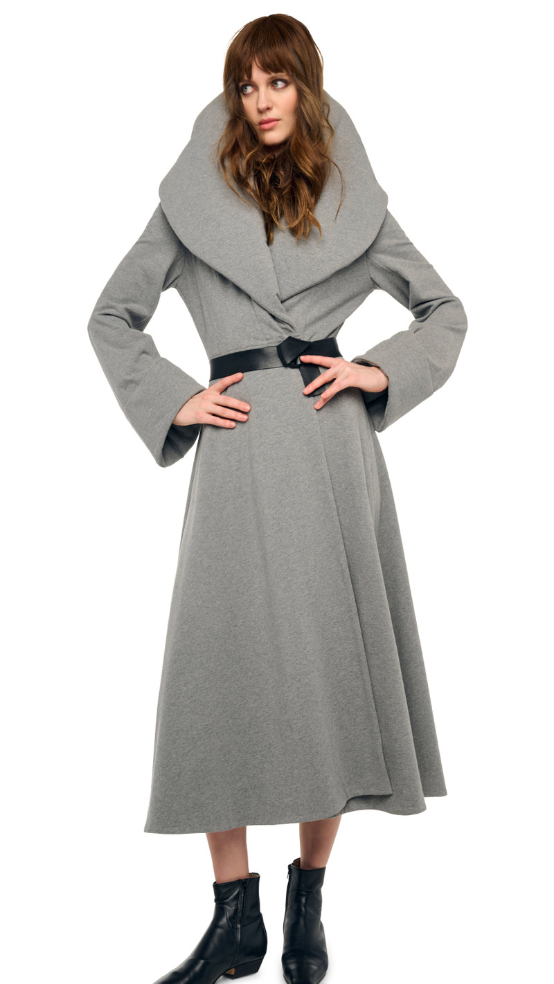 SHAWL COLLAR PEPLUM COAT 5