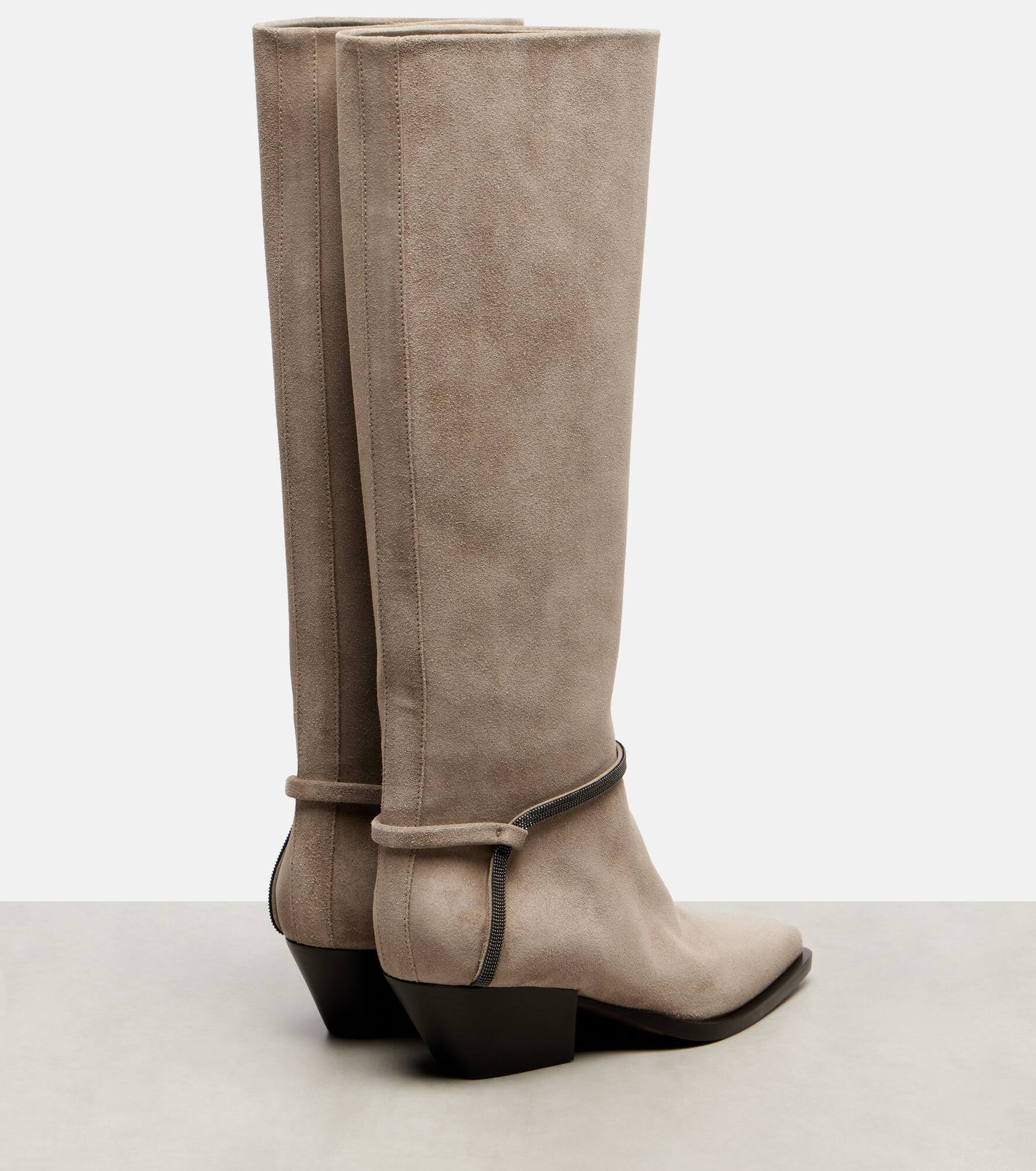 Monili suede knee-high boots - 2
