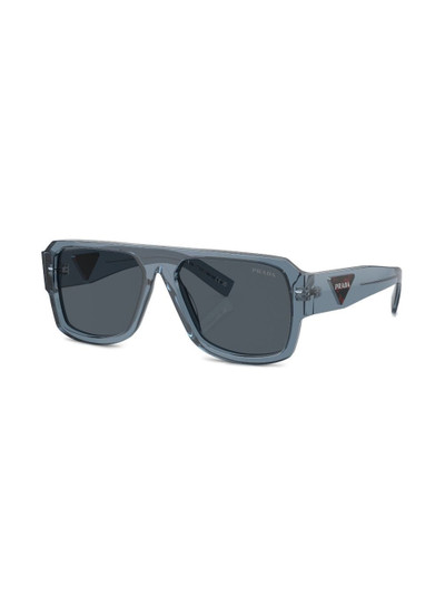Prada square-frame transparent sunglasses outlook