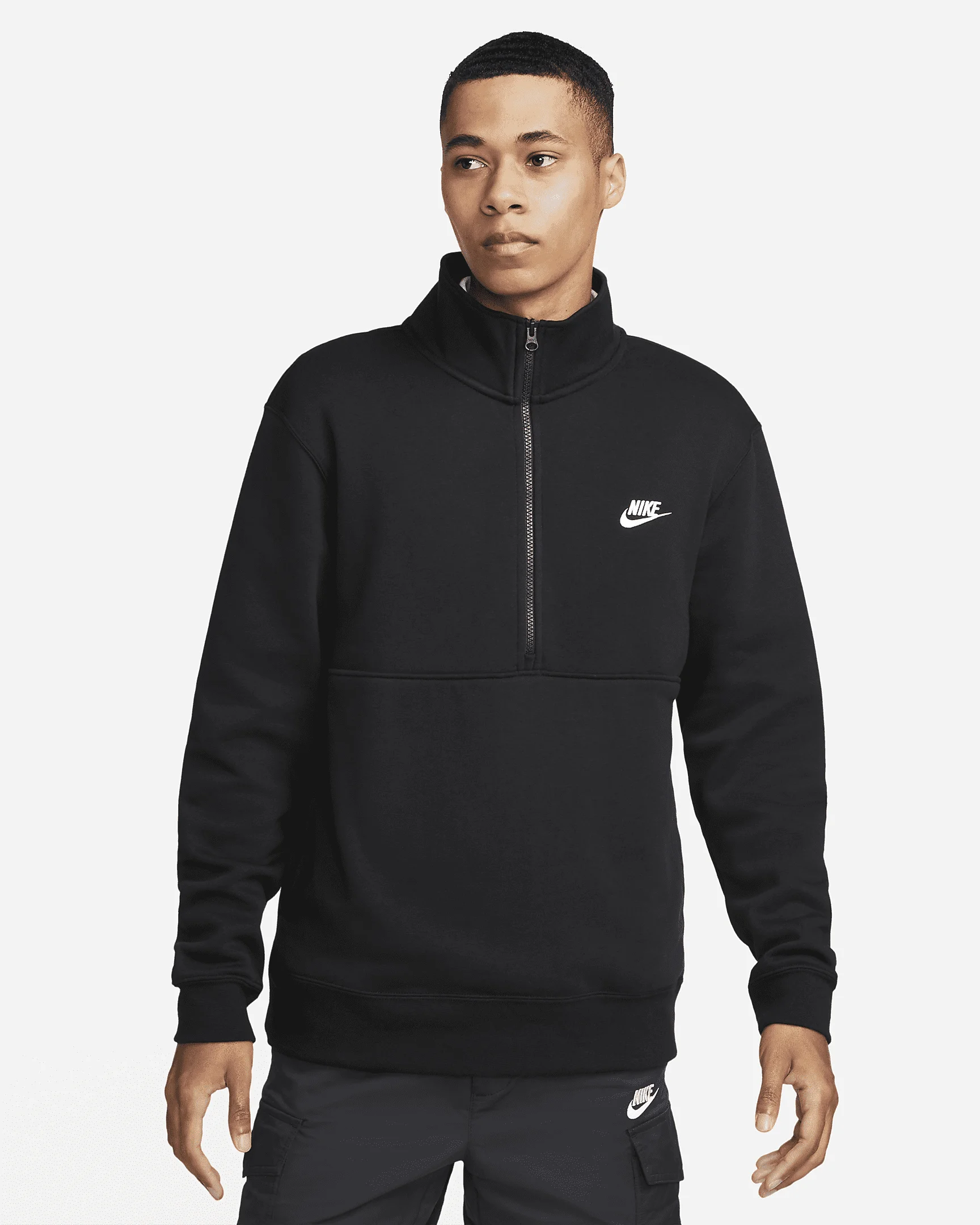 Nike Sportswear Club Men's Brushed-Back 1/2-Zip Pullover - 1