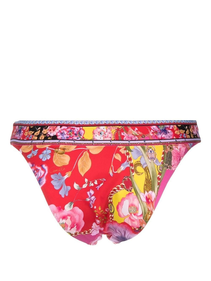 CAMILLA floral-print bikini bottoms outlook