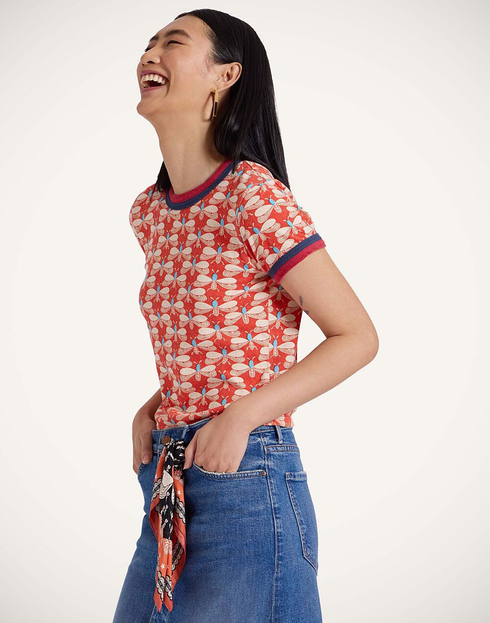 Itty Bitty Double Binding Ringer T-Shirt - 2