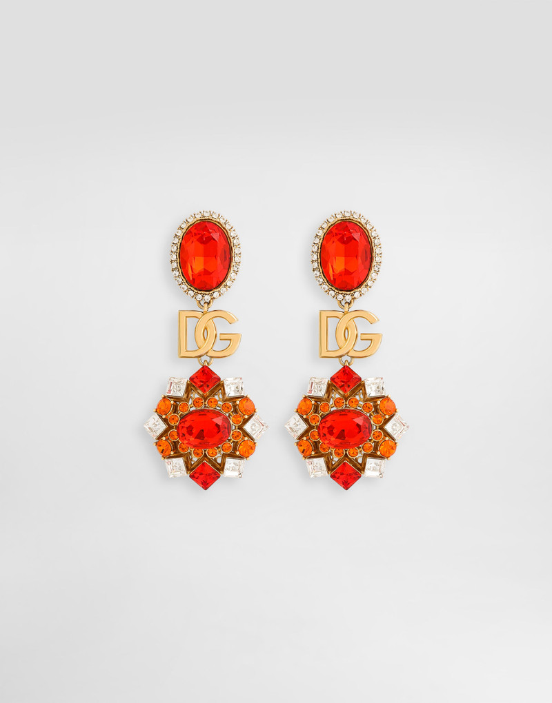 Clip earrings with rhinestones 1