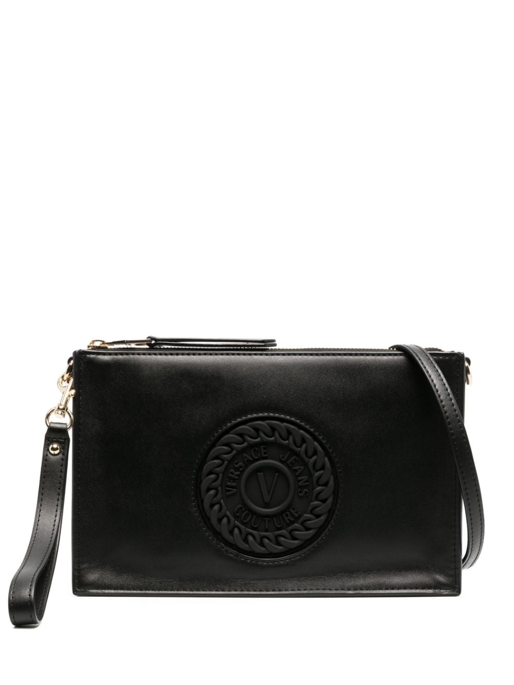 logo-debossed cross body bag - 1