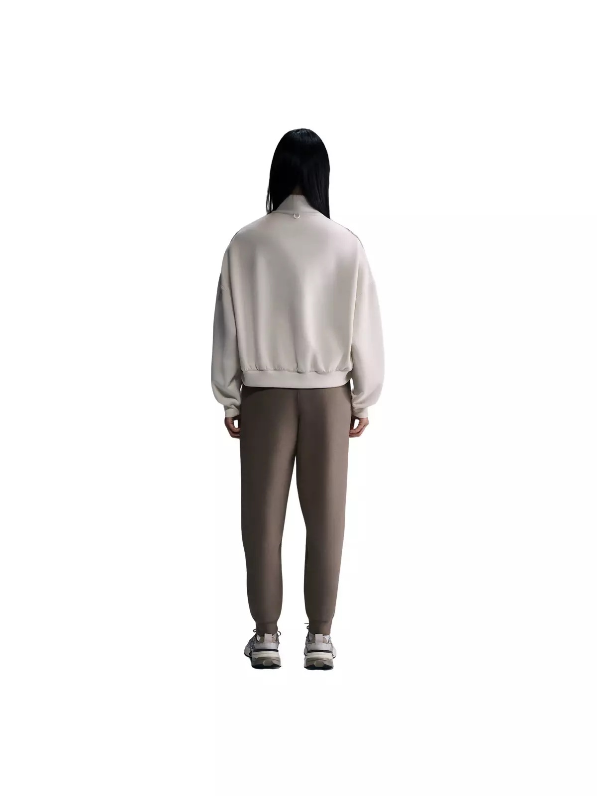 Women's 24.7 ImpossiblySoft Dri-FIT Oversized 1/2-Zip Top -Brown - 5
