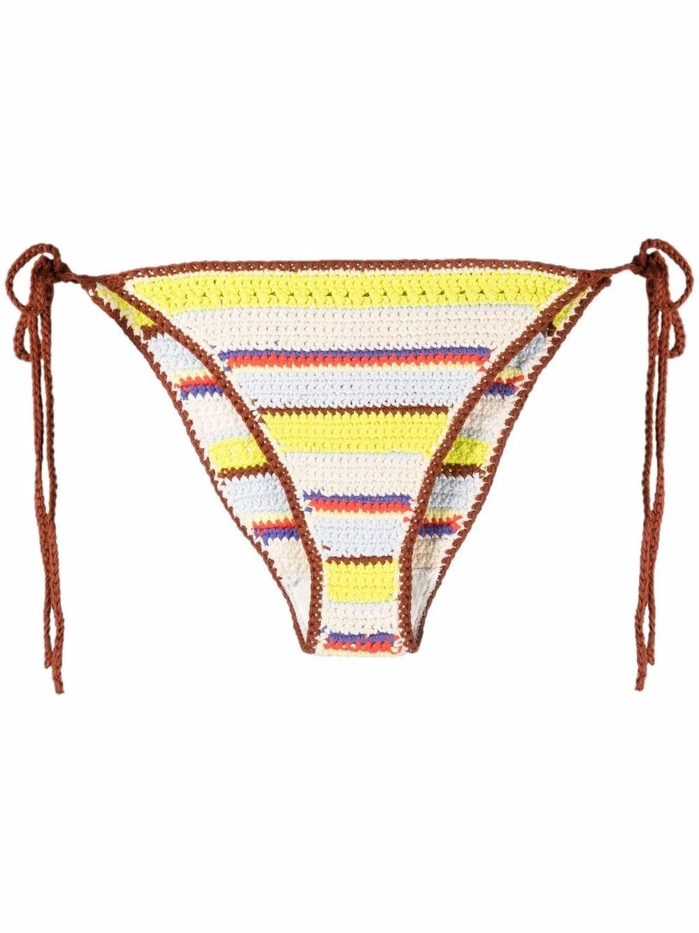 striped crochet bikini bottoms - 1