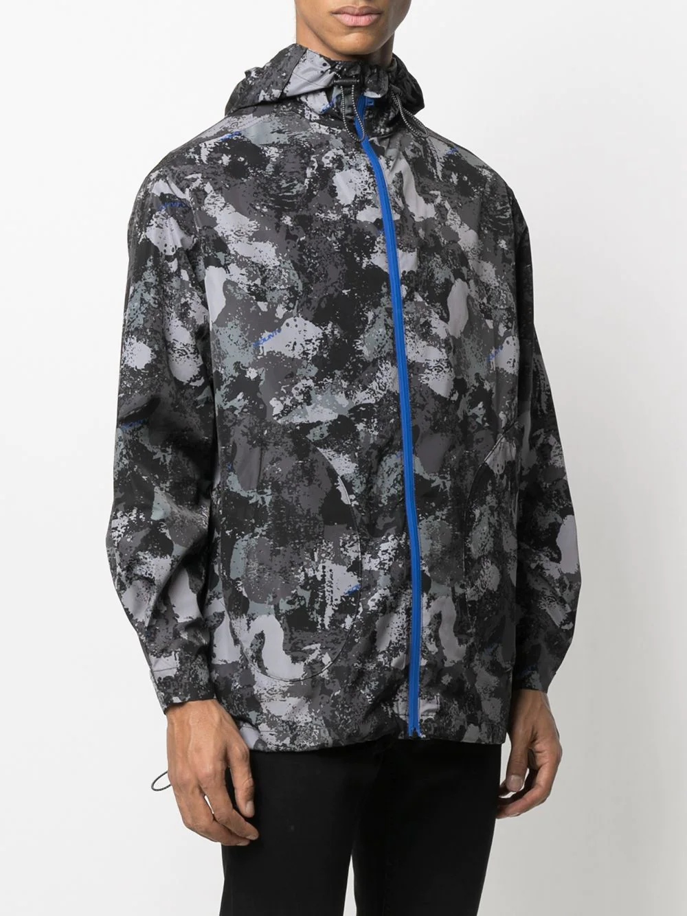 camouflage print hooded windbreaker - 3