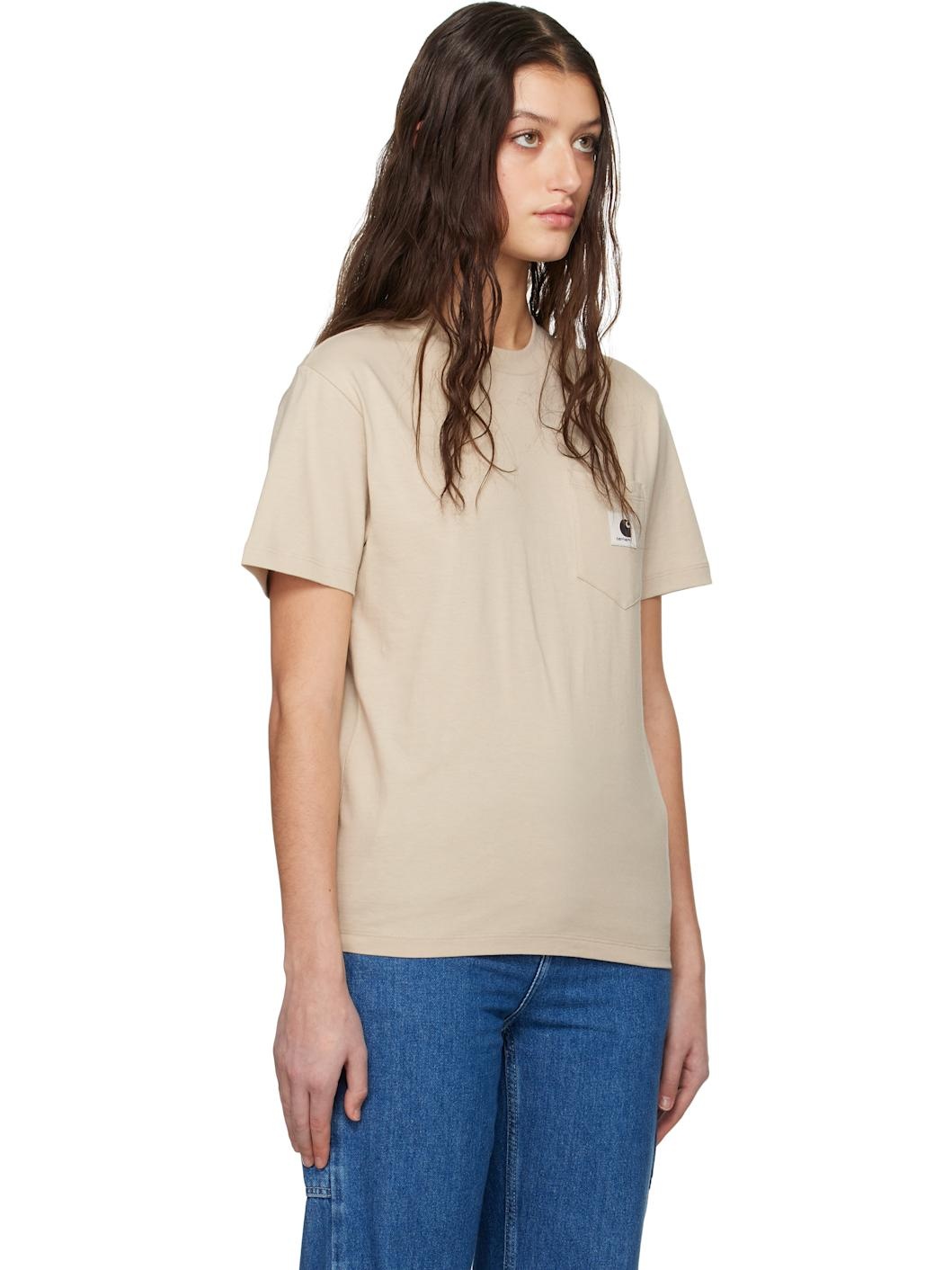 Beige Pocket S/S T-shirt - 2