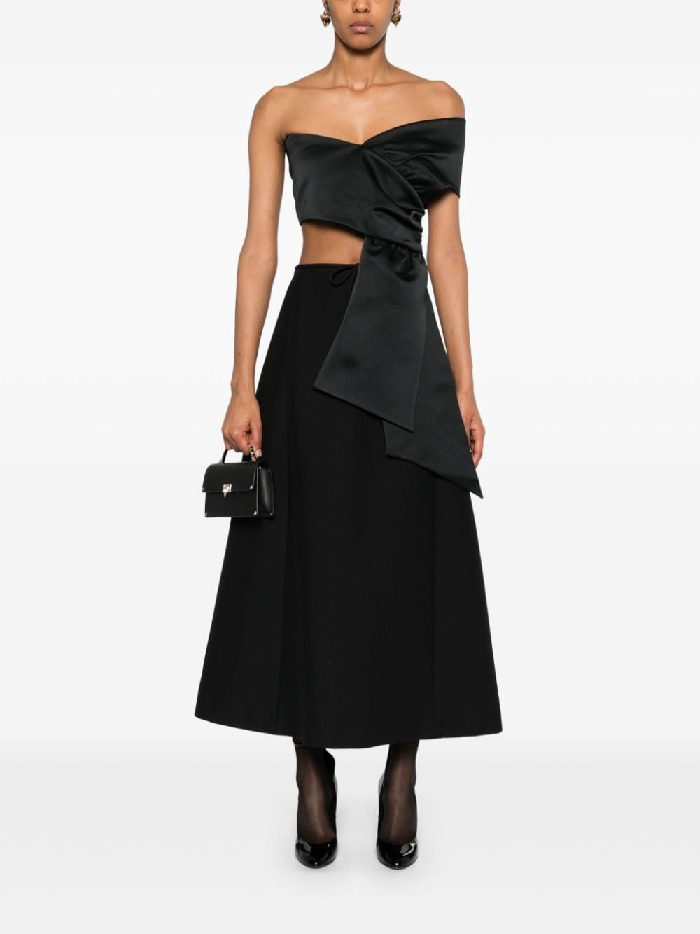 bow-detailed midi skirt - 2