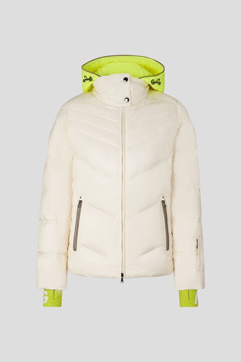 Calie Ski jacket in Off-white/Neon yellow - 1