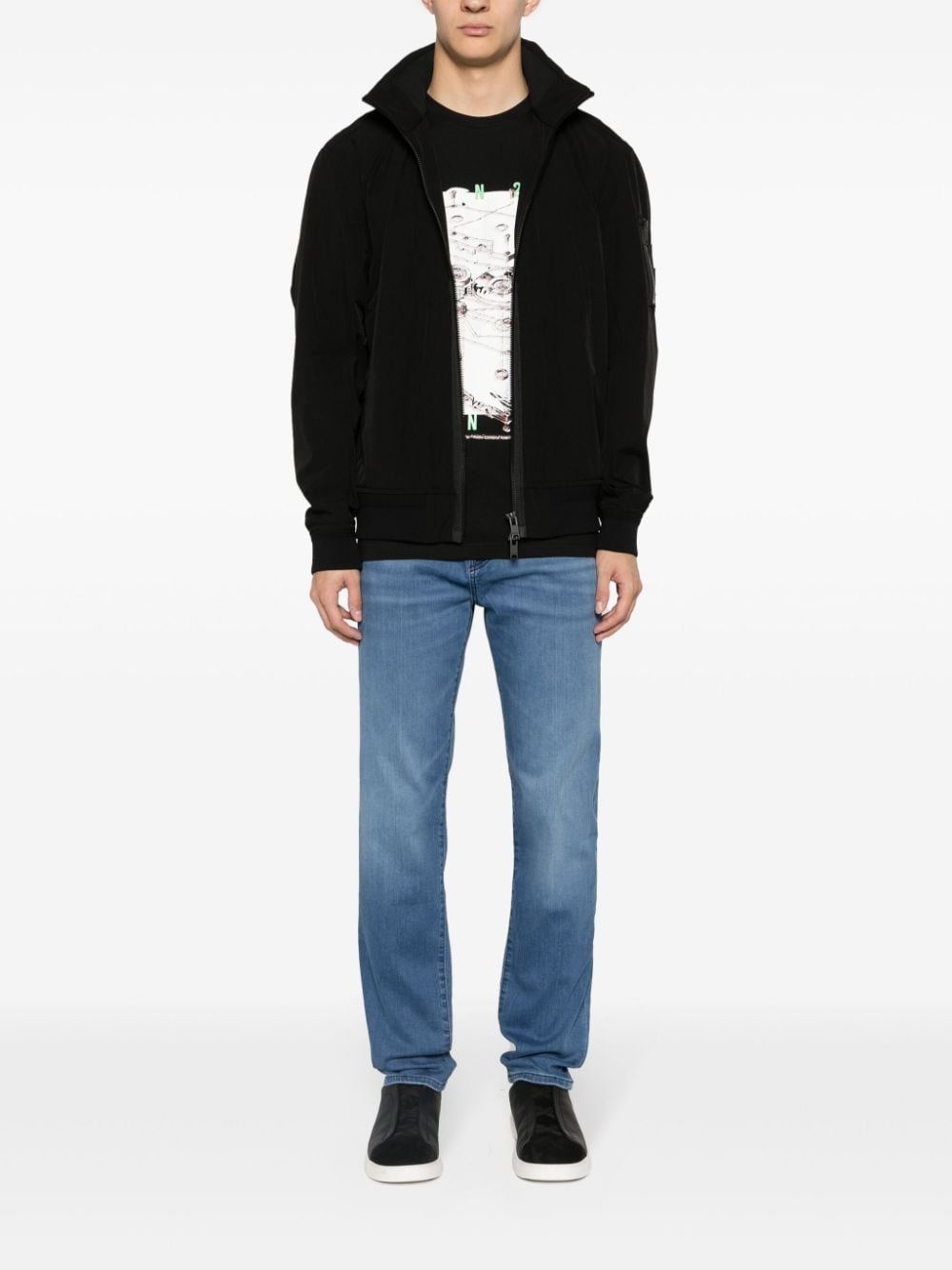 low-rise tapered-leg jeans - 2