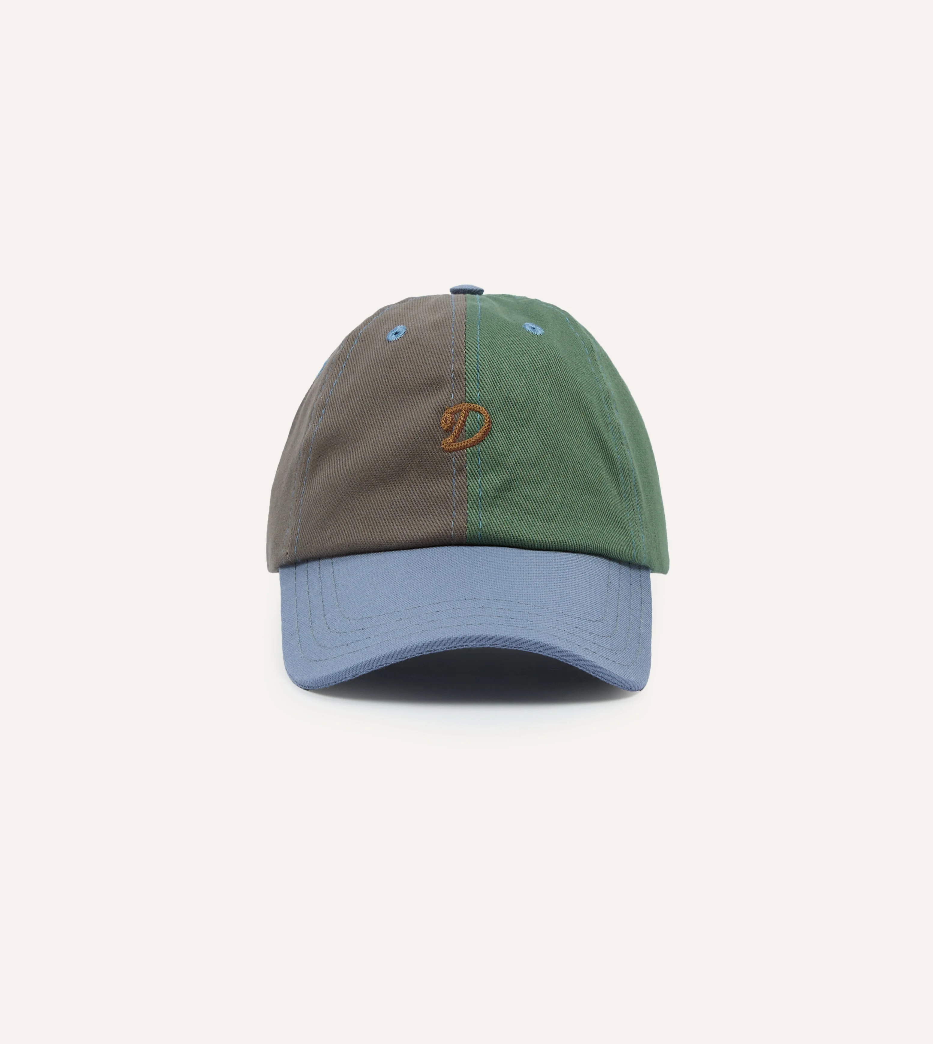 Multi Chainstitch 'D' Cotton Twill Baseball Cap - 1