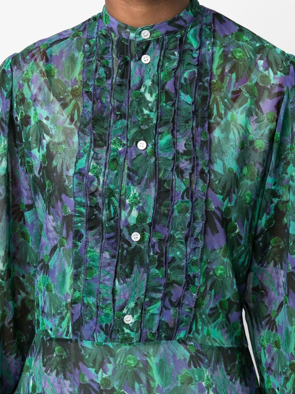 floral-print shirt dress - 5