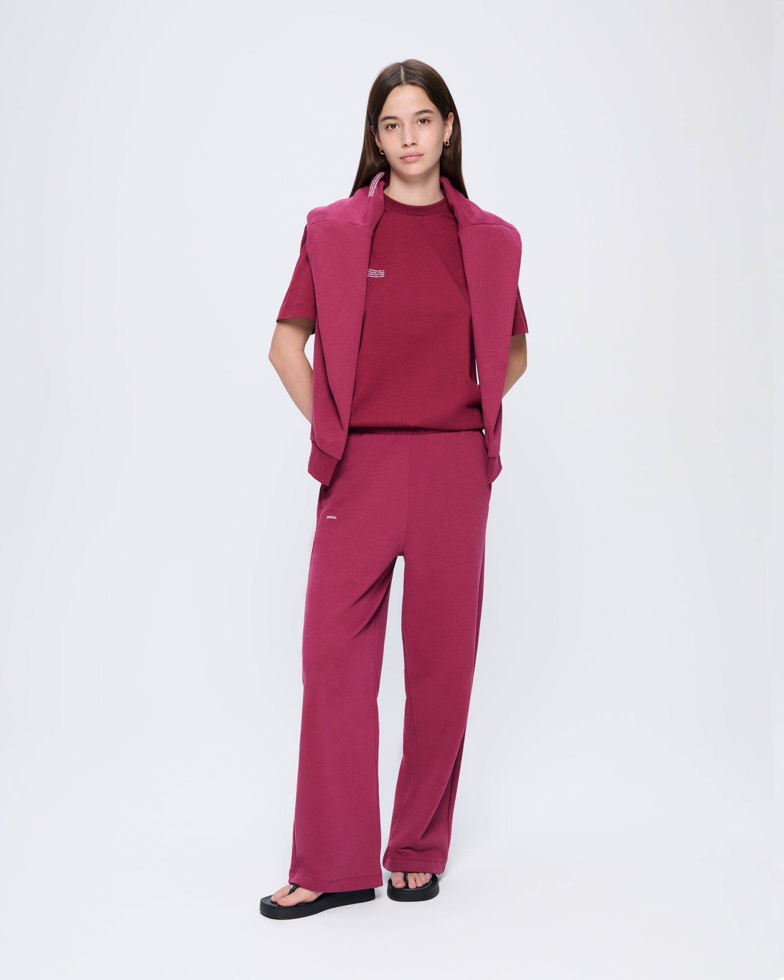Womens 365 Midweight T-Shirt - Milkyway Maroon - 3