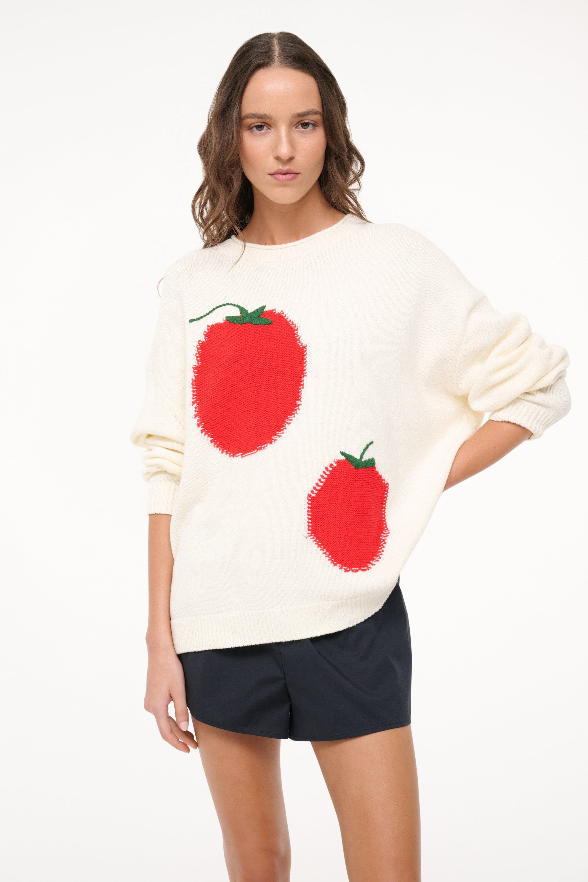 STAUD GIADA SWEATER ROMA IVORY - 2