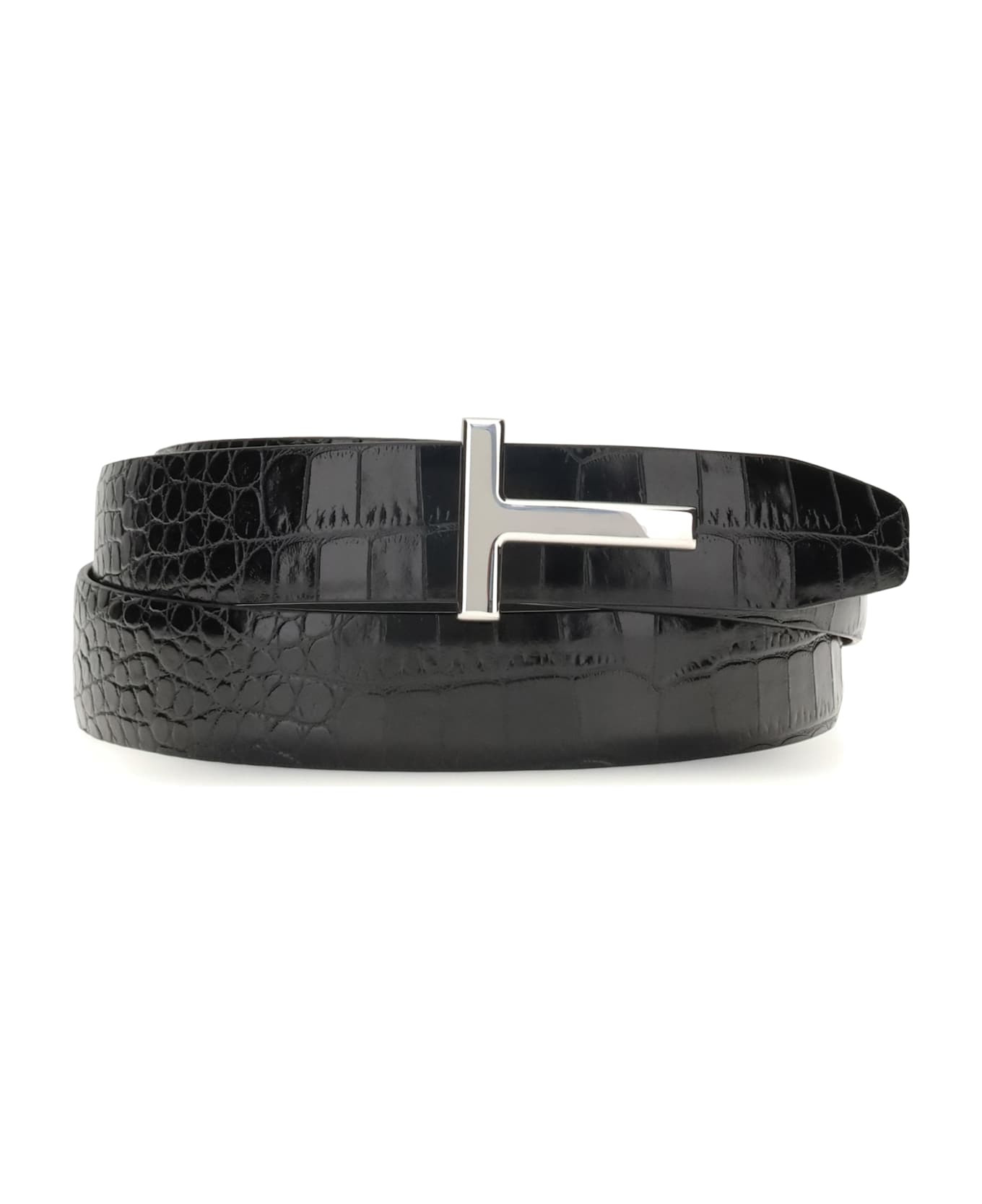 Croco Leather Belt - 1