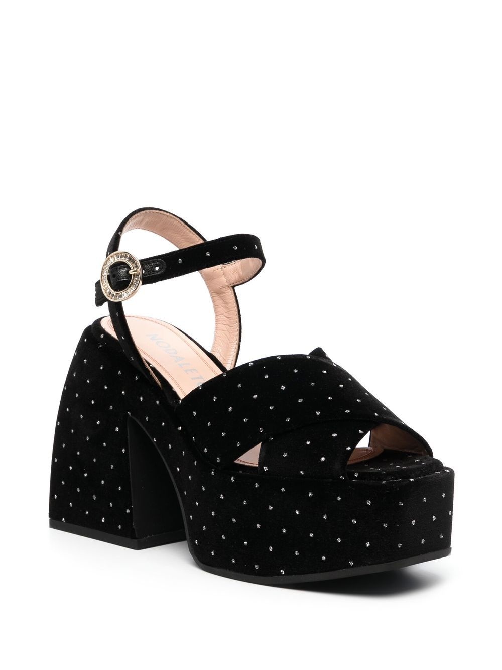 Bulla Joni 110mm velvet platform sandals - 2