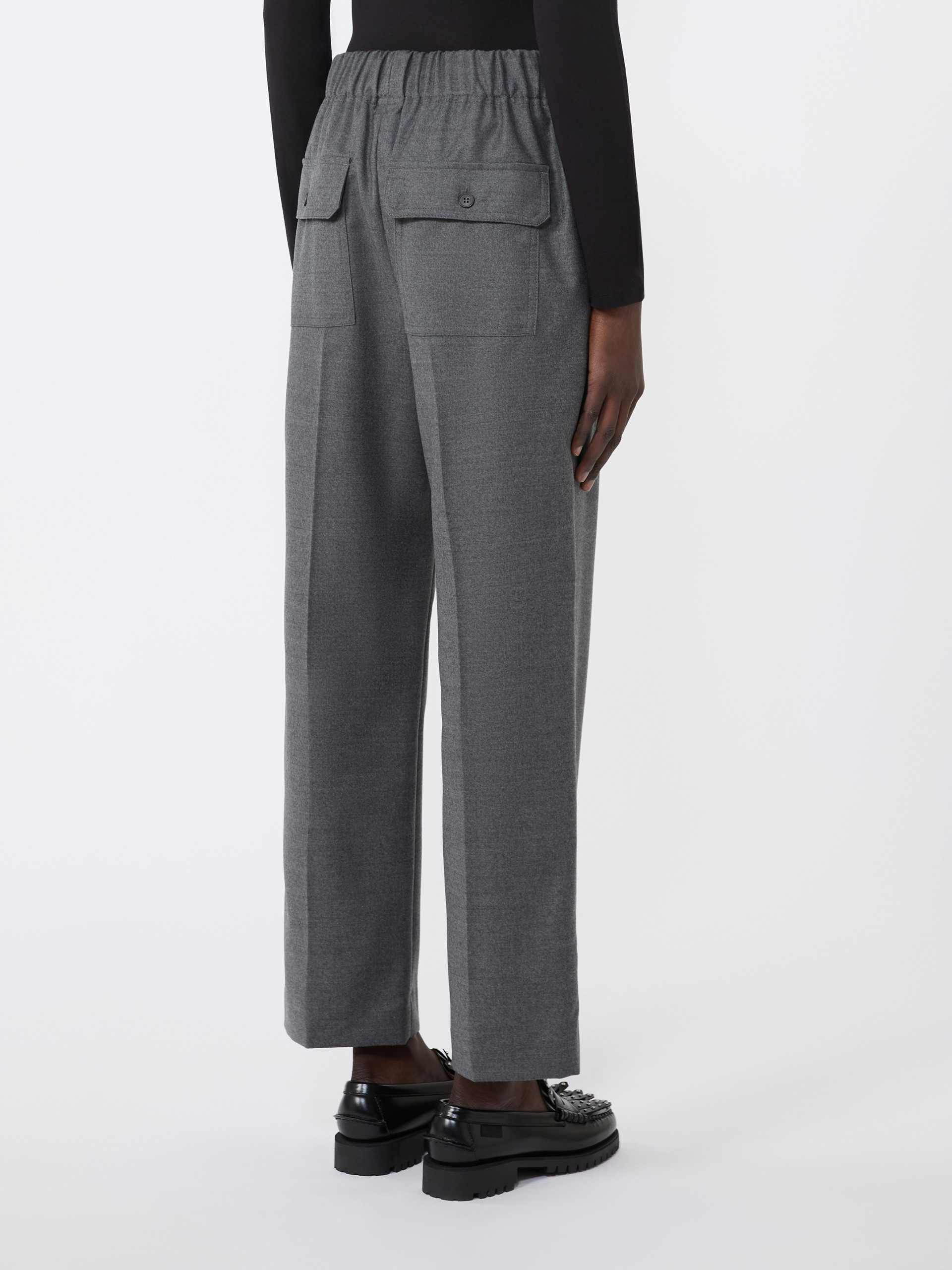 HATELEY Wool flannel trousers - 4