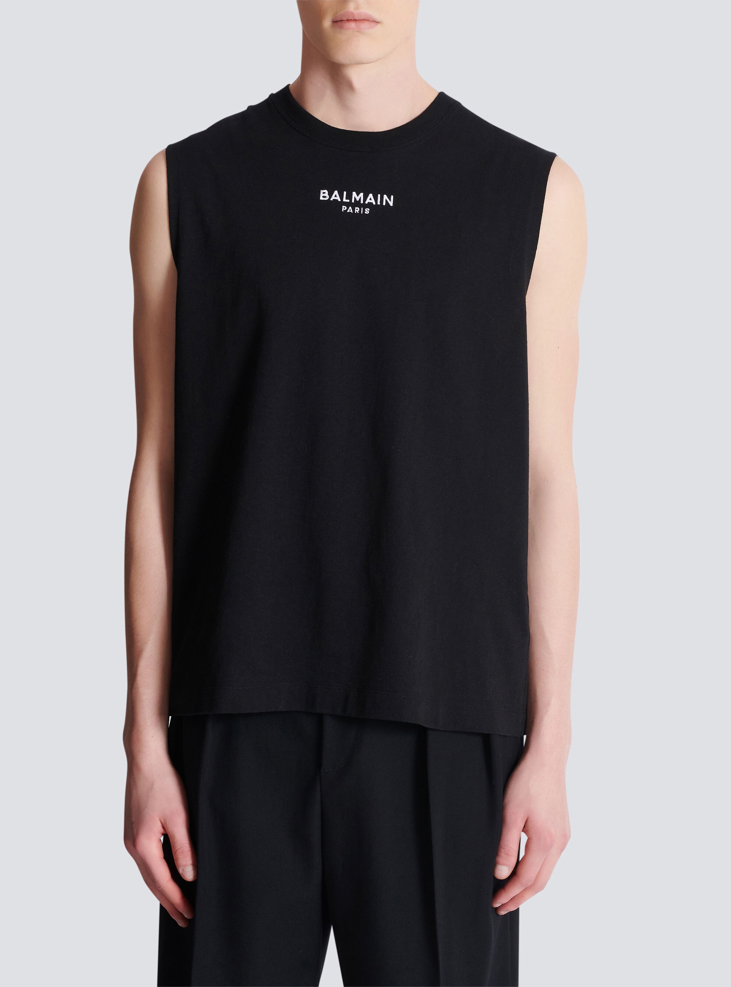 Balmain Paris embroidered vest top - 5