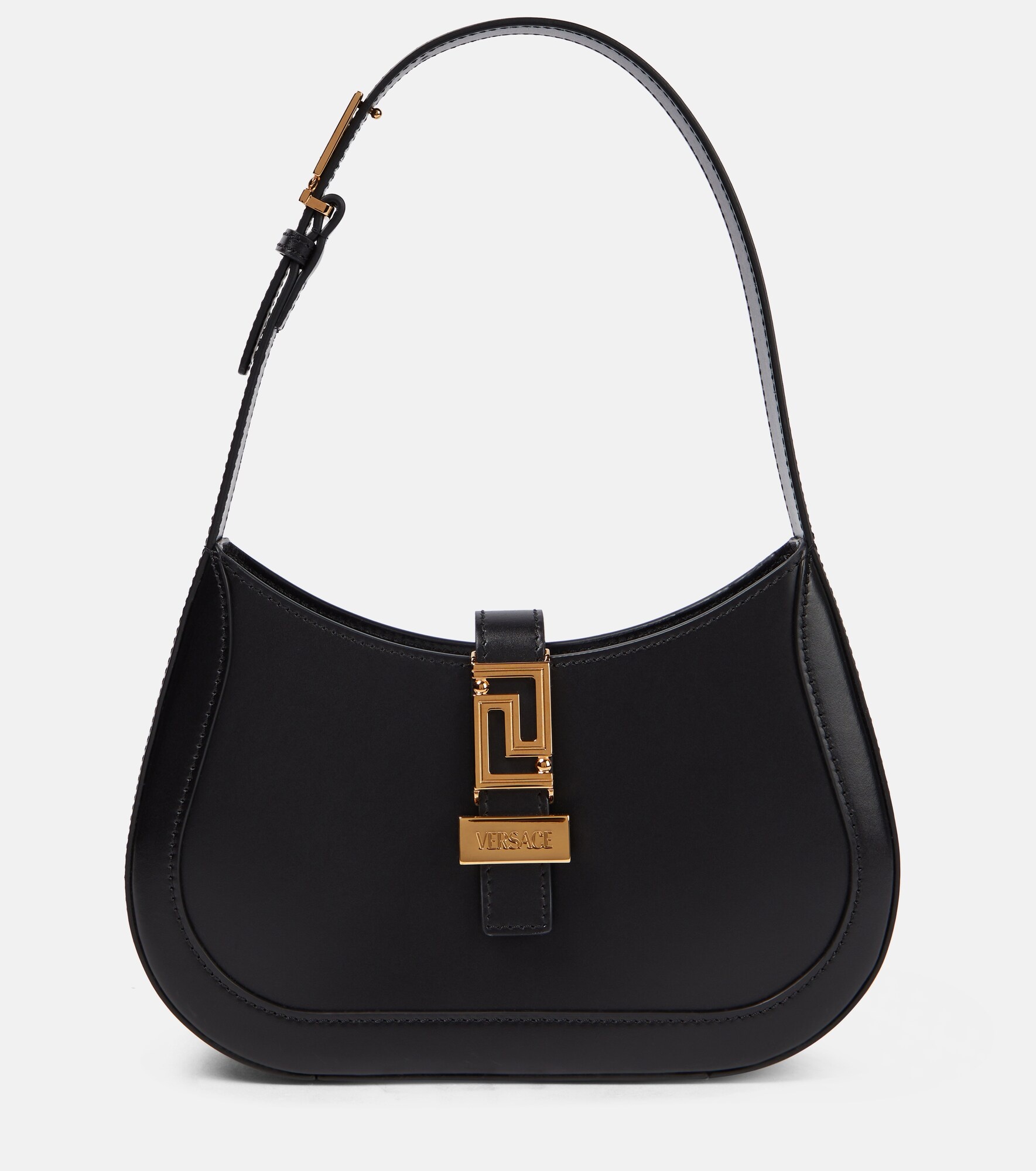 Greca Goddess Small leather tote bag - 1