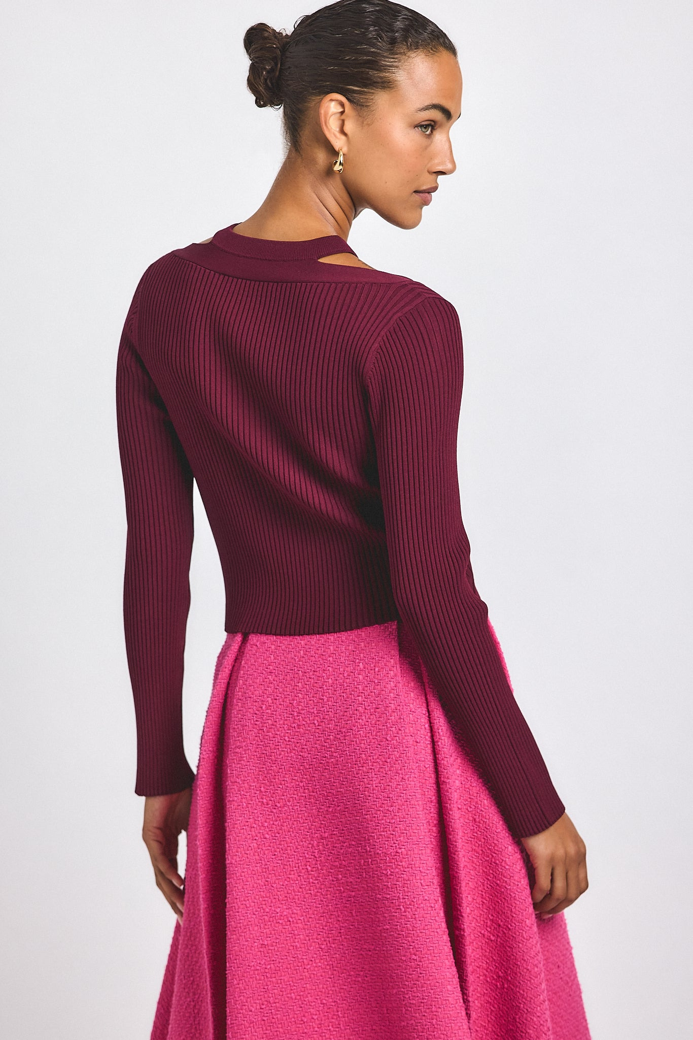 LONNIE VISCOSE KNIT LAYERED CARDIGAN - 4