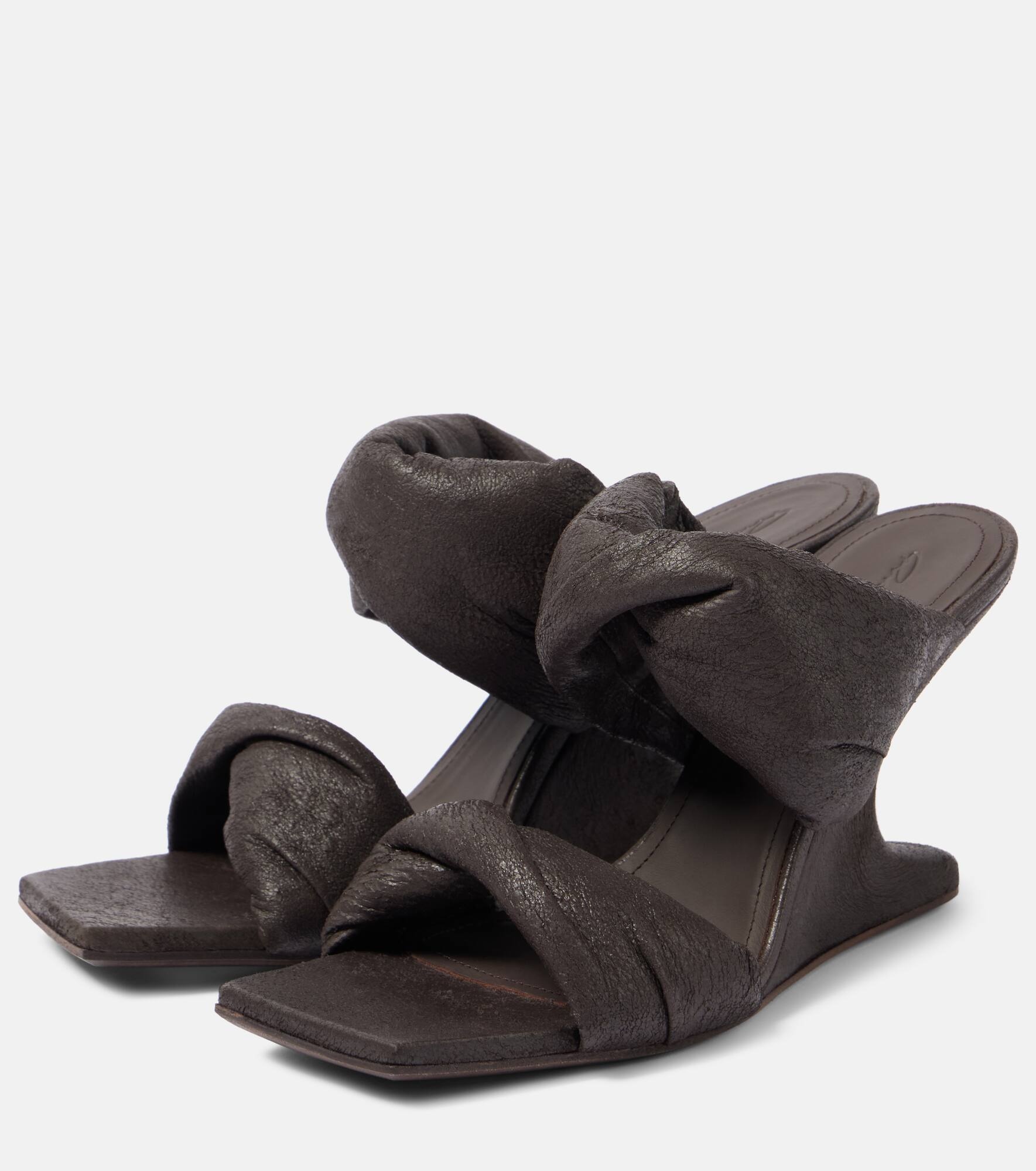Twisted Cantilever 80 leather mules - 4