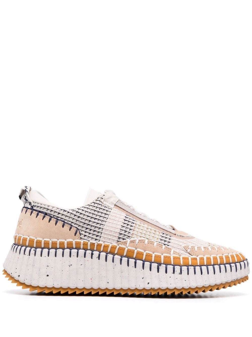 Chloè - Chloè Chloé whipstitch-trim Sneakers - 1