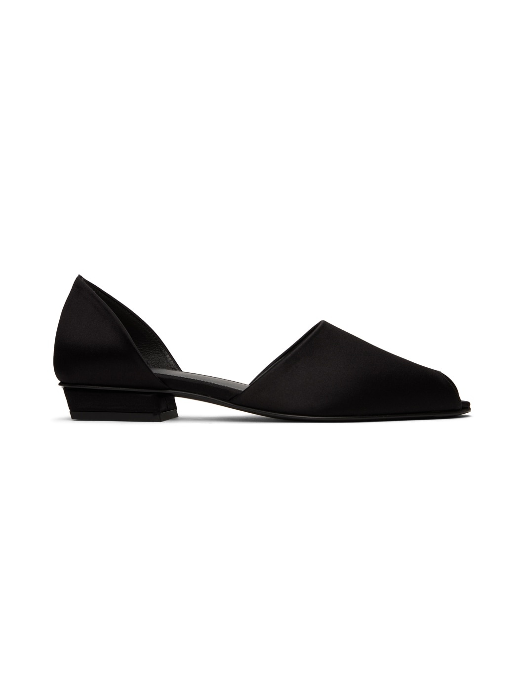 Black 'The Peep-Toe' Slippers - 1