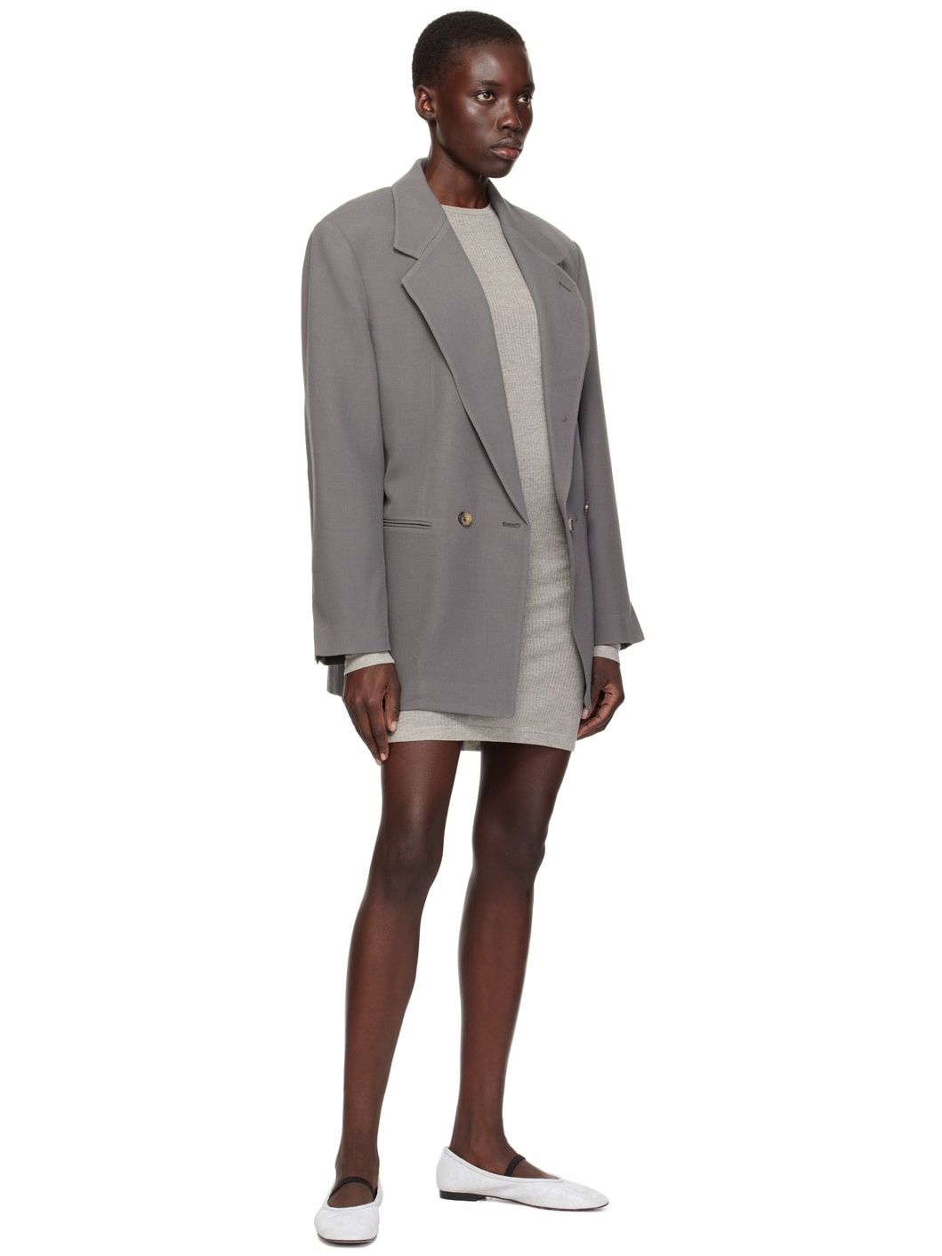 Gray Overlay Minidress - 4