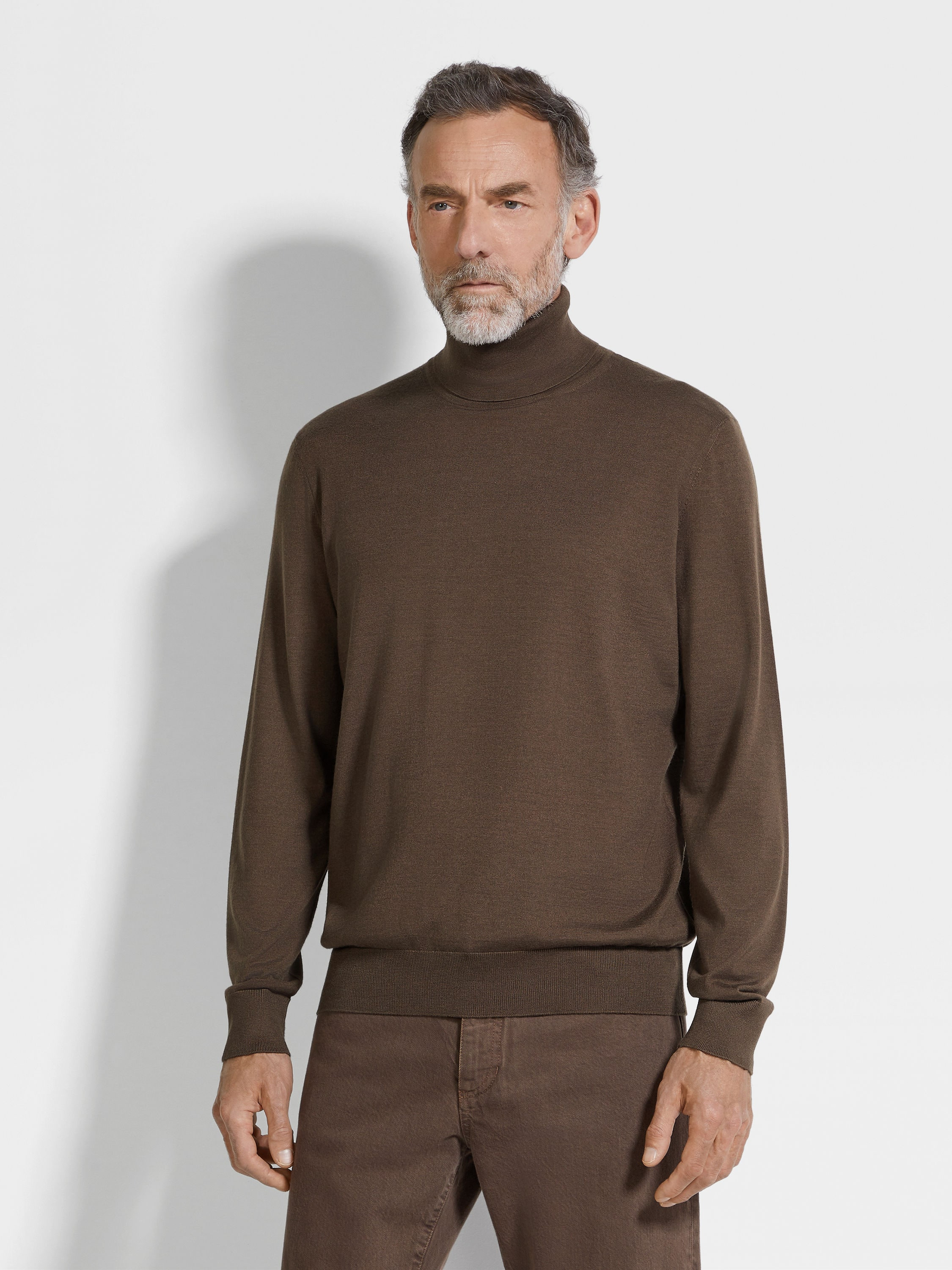 BROWN MÉLANGE CASHSETA TURTLENECK - 4