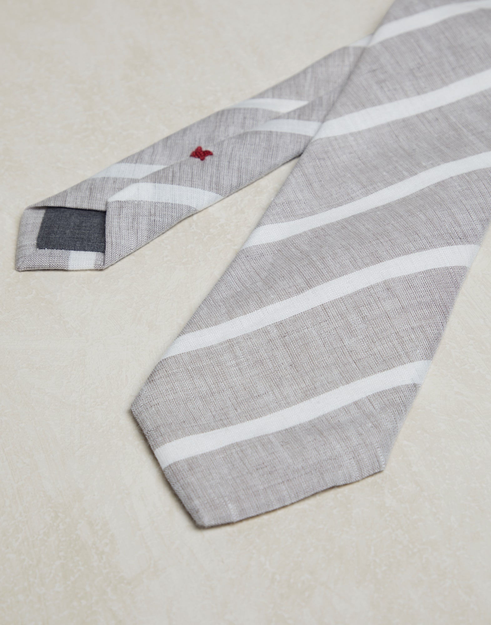 Striped linen tie - 2