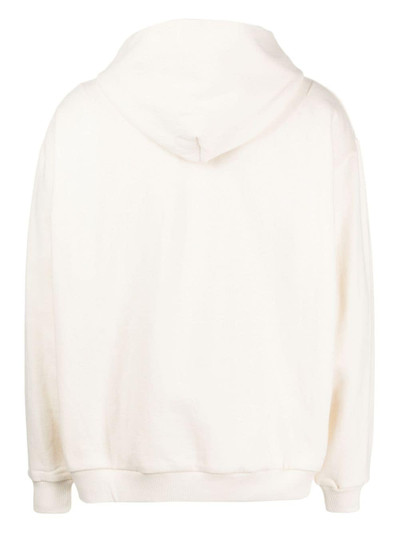 BUSCEMI logo-plaque cotton hoodie outlook