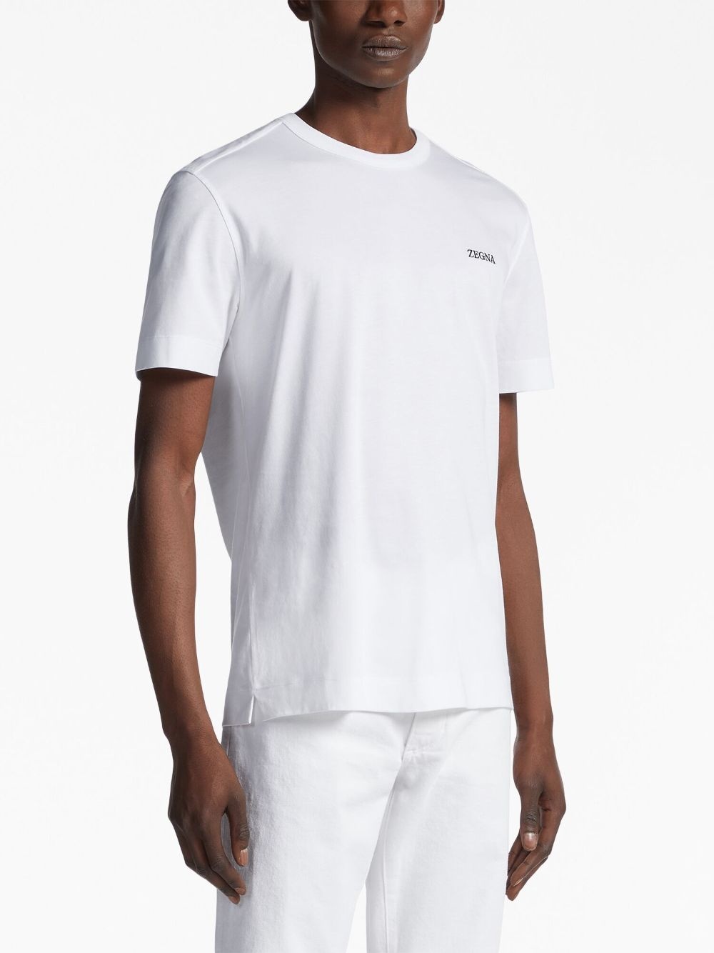 logo-embroidered cotton T-shirt - 2