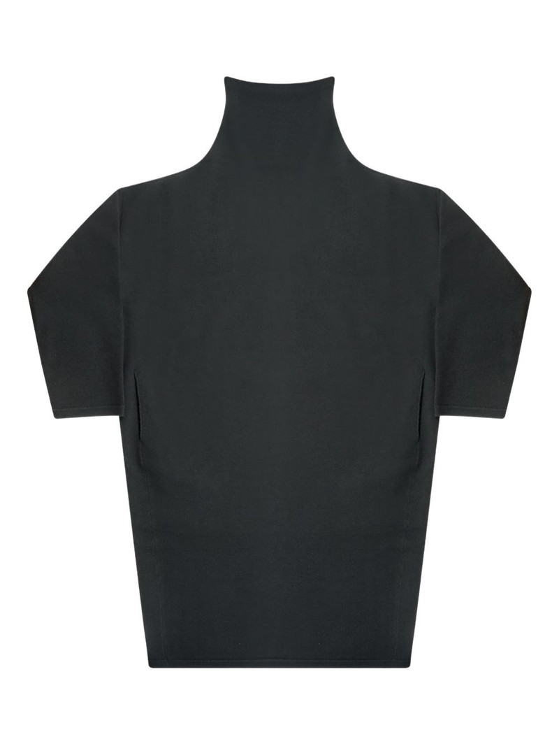 funnel-neck short-sleeve top 1