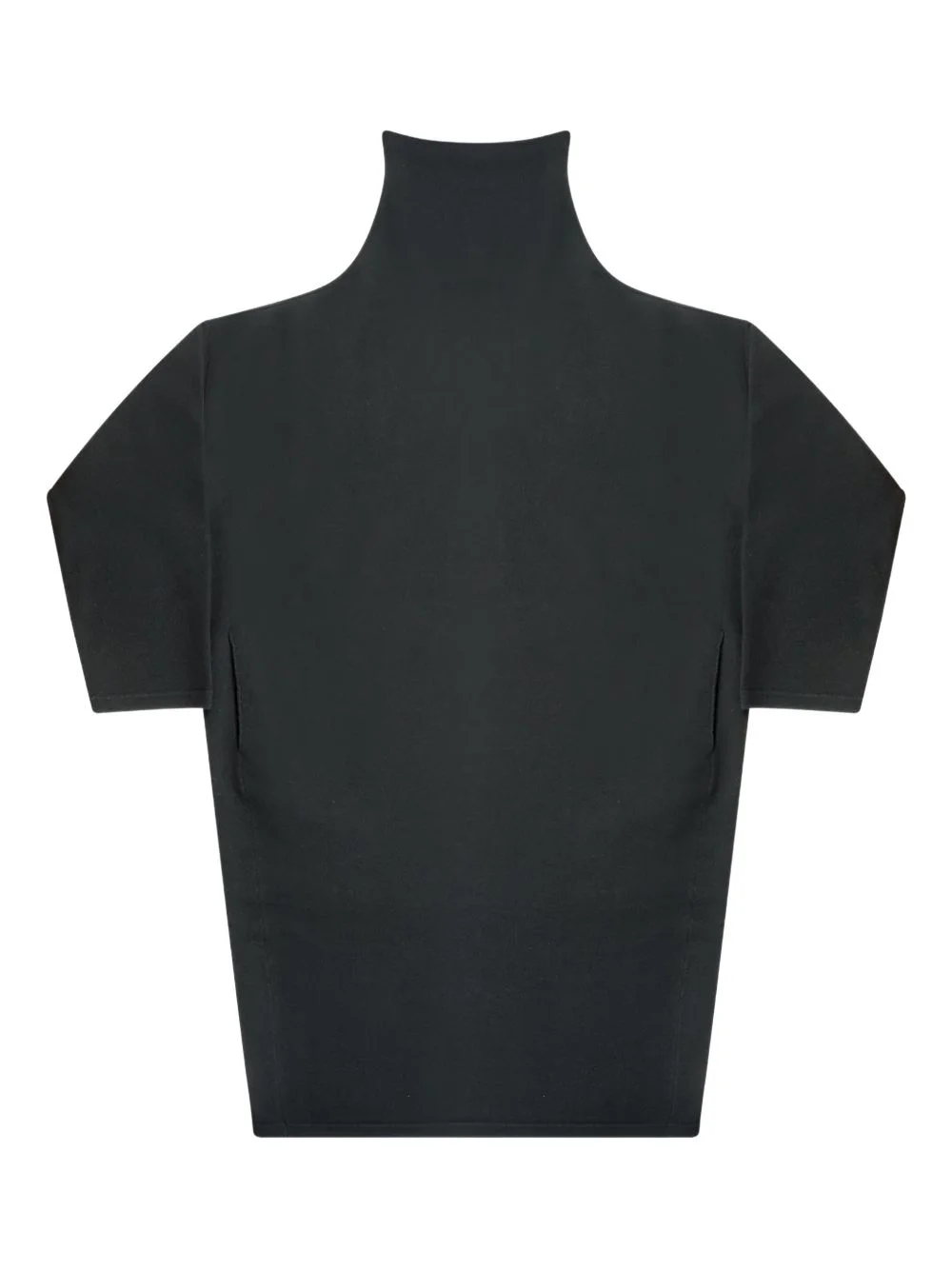 funnel-neck short-sleeve top - 1