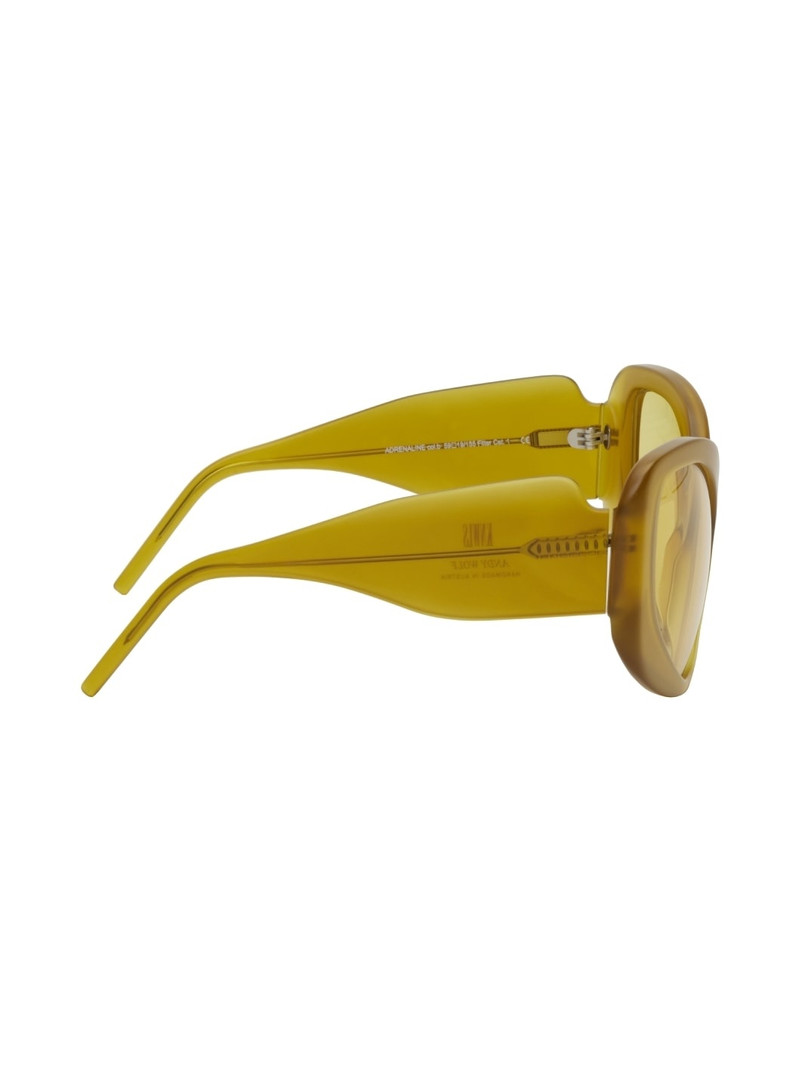 KNWLS Yellow Adrenaline Oval Sunglasses outlook