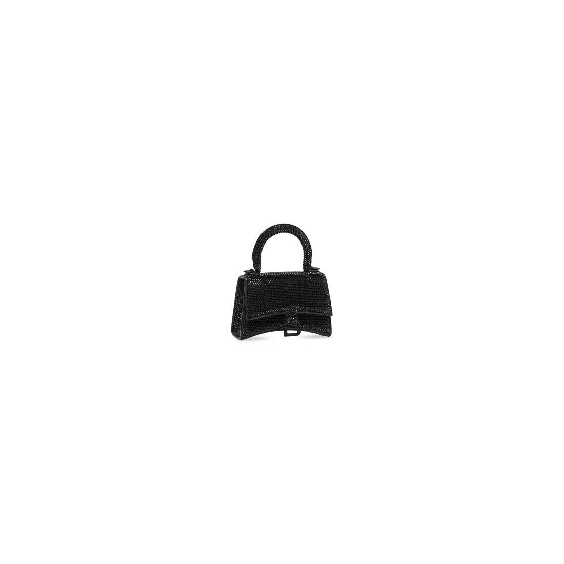 hourglass mini handbag with chain and rhinestones - 2